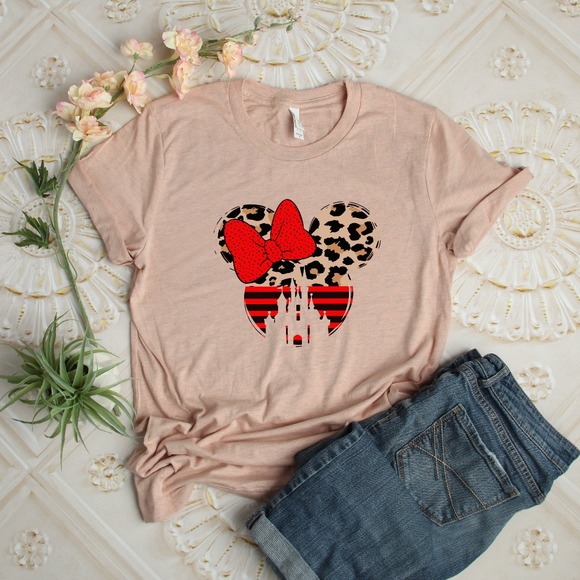 Disney Minnie Shirt, Disney Shirt, Disneyland Shirt, Disney Leopard Shirt - Picture 1 of 2
